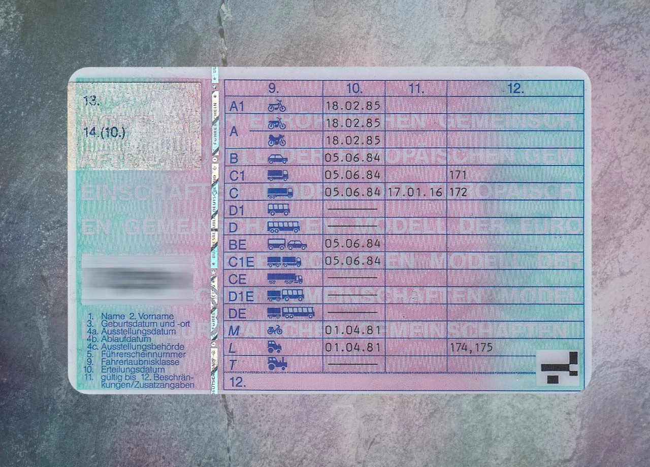 Was bedeuten die Schlüsselzahlen auf dem Führerschein?