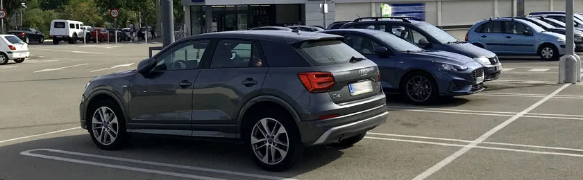 Strafzettel auf dem Supermarktparkplatz