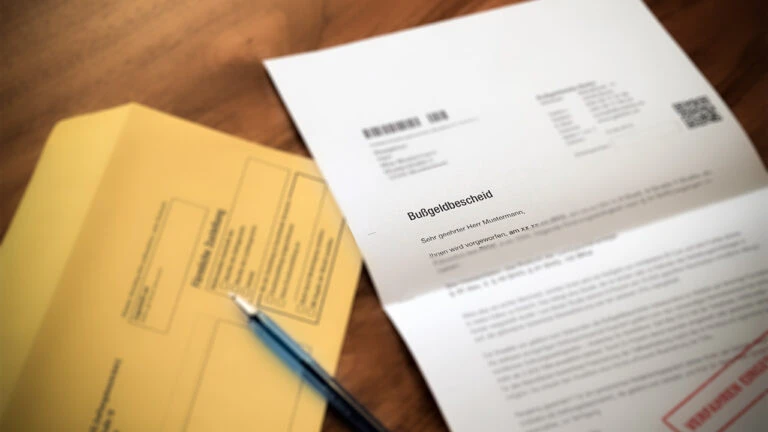 Bußgeldverfahren - Bußgeldbescheid